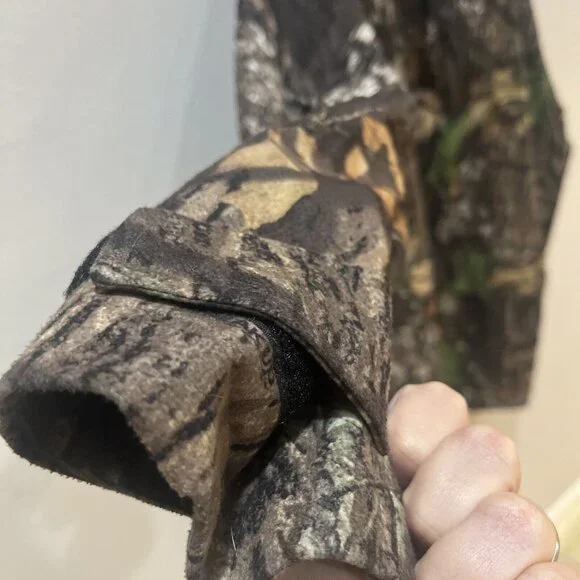10X Brand Camo Jacket Mossy Oak Break Up Infinity Hooded Hunting Coat Men XL - Picture 9 of 16